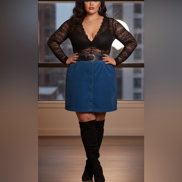 J. Crew Dresses & Skirts - J. Crew Blue Button-Front Mini Skirt